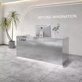 Minimalism Italian Reception Desks Modern Simple Design Counter Storage Beauty Salon Commercial Furniture Guichet D'accueil