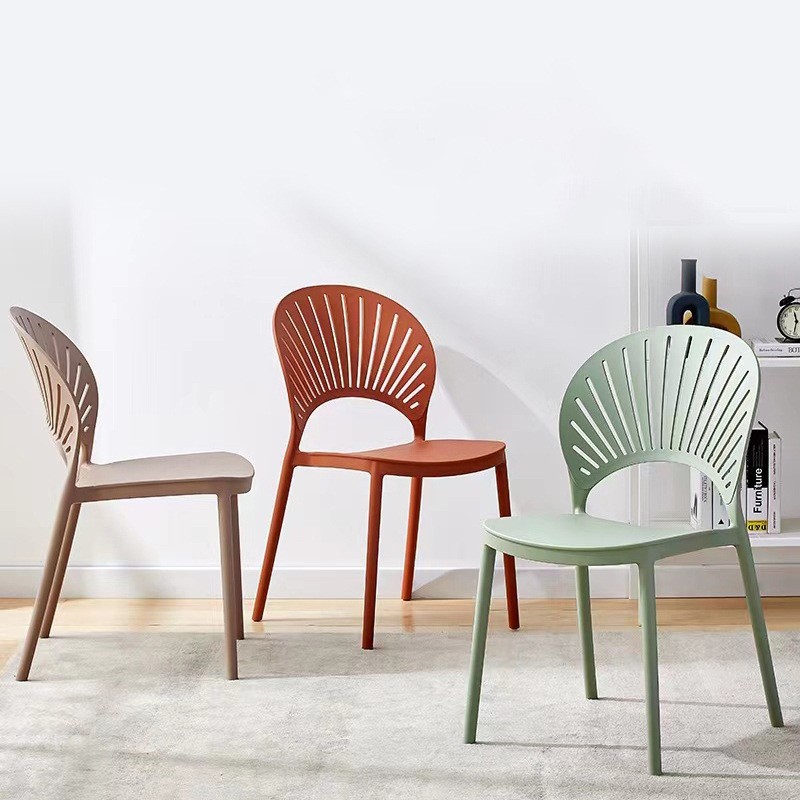 Cheap Stackable Dining Chairs Living Room Furniture Restaurant Cafe PP Plastic Chair
