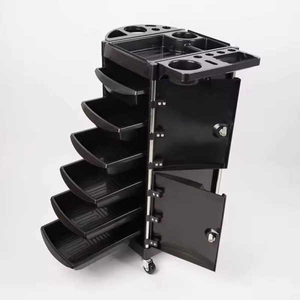 理发店工具车发廊专用工具台多功能储物架染发熨烫轮车