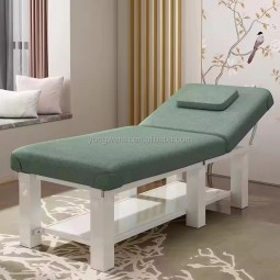 专业担架美容床便携式美容躺椅折叠按摩床水疗睫毛床豪华曲线美容家具