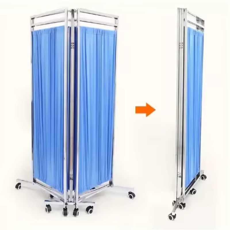 High Quality Stainless Steel Hospital Medical Ward Folding Screen 4 Sections 4 Fold Curtain Best Prices