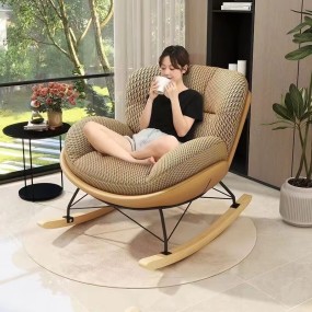 Nordic Single Rocking Chair Balcony Leisure Lazy Single Sofa Indoor Leisure Reclining Chair