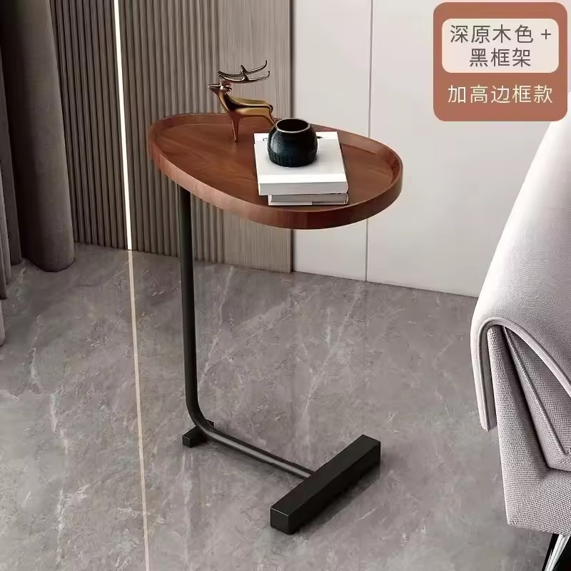 Nordic Side Table Modern Living Room Home Sofa Side Table Hotel Homestay Bedside Side Table Iron Assemble Furniture for Office