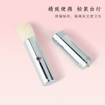 简单的粉红色免费样品化妆刷软羊毛容易采取粉末自定义标志化妆刷批发