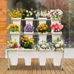 阶梯多层花架抬高花束架花店铁花束斗架摊位