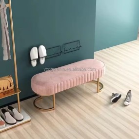 Nordic  Ottomans Long Sofa Bench Luxury Home Creative Doorway Corridor Shoe Changing Stool Fitting Room Chair