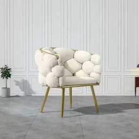 Formwell Leisure Single Sofa Chair Velvet Armchair with Gold Legs Makeup Chair with Upholstered for Living Room Bedroom