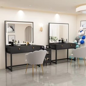 Light Luxury Modern Studio Dresser with Lamp Training School Makeup Table Beauty Salon Wedding Shop Internet Celebrity Work