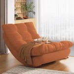 Ykline Recliner Sofa Good Quality Big Size Sofa Chenille Fabric Manual Recliner with Rocking and Swivel