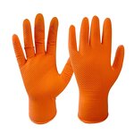 Nitrile Gloves Manufacturer - 100Pcs Per Box Black Orange