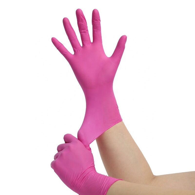 4 Mil Pink Gloves Manufacturer - Cheap EN374 100 Pcs/Box