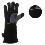Full Leather Work Gloves Manufacturer - Blue Labor protection Driving Garden Workshop Operation Handling