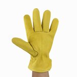 Sheepskin Leather Work Gloves Supplier - Stock Cheap Women Men Construction Genuine Leather Hand Safety