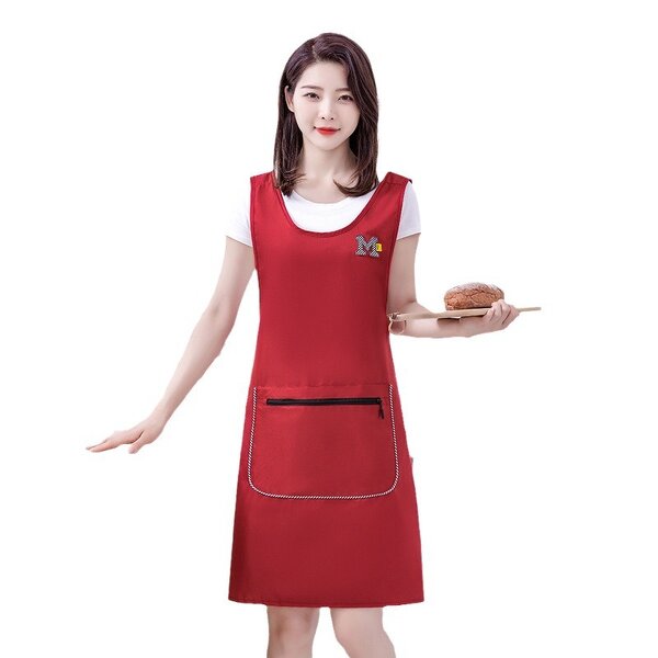 Waterproof Chef Apron Factory - Solid Color Polyester Anti-Wear Anti-Oil Stain Household Dining
