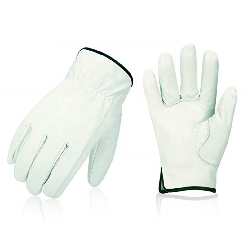 Soft Goatskin Leather Gloves Supplier - Wholesale White Car Driving Gardening Industrial Construction Work Safety