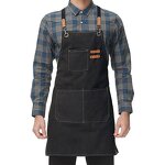 Kitchen Apron Factory - Custom Logo Stain-Resistant Cotton Canvas Fabric Salon Use Design