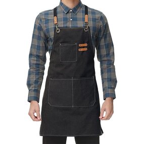 Kitchen Apron Factory - Custom Logo Stain-Resistant Cotton Canvas Fabric Salon Use Design