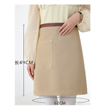 Half Waist Chef Aprons Supplier - Custom Personalized Logo Plain Color Canvas with Pocket