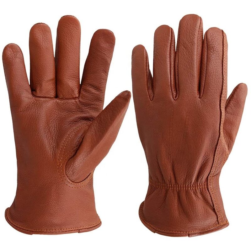 Goatskin Leather Work Gloves Manufacturer - Cheap Driving Construction Industrial Cowhide Mining Safety