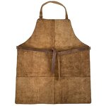 Deerskin Leather Work Gloves Supplier - Brown for Industrial Production Riding Driving Gardening Farm