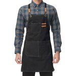 Kitchen Apron Factory - Custom Logo Stain-Resistant Cotton Canvas Fabric Salon Use Design