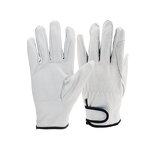 Pigskin Leather Gardening Gloves Supplier - Hot Sell White Building Reinforced Palm Protective