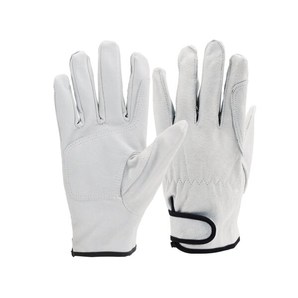 Pigskin Leather Gardening Gloves Supplier - Hot Sell White Building Reinforced Palm Protective