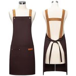 Waterproof Kitchen Bibs Supplier - Custom Logo Adjustable Strap Plain Color Cotton Canvas