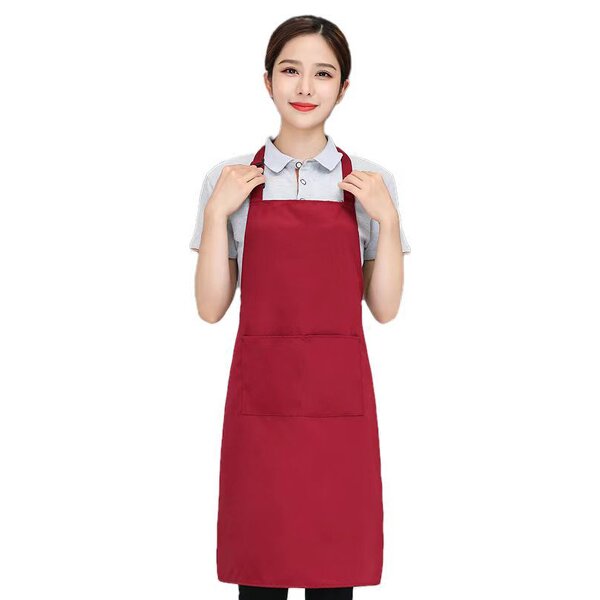 Chef Kitchen Apron Factory - Custom Embroidered Logo Adjustable Strap Plain Color Cotton Canvas