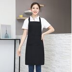 Chef Kitchen Apron Factory - Custom Embroidered Logo Adjustable Strap Plain Color Cotton Canvas