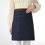 Half Waist Aprons Manufacturer - Customized Logo Cotton Canvas Cooking Server Waiter Waitress with Pocket