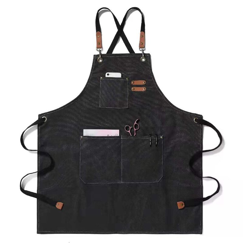 Garden Aprons Supplier - OEM Logo Cotton Canvas Durable with Tools Pockets