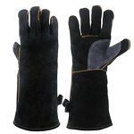 Full Leather Work Gloves Manufacturer - Blue Labor protection Driving Garden Workshop Operation Handling