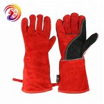 Cow Split Leather Work Glove Supplier - and Cotton Material Mining Safety Equipment