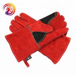 Cow Split Leather Work Glove Supplier - and Cotton Material Mining Safety Equipment