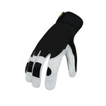 Black Work Mechanic Gloves Supplier - Cowhide Leather Drivers Motorcycle General Industrial Hardy