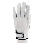 Pigskin Leather Gardening Gloves Supplier - Hot Sell White Building Reinforced Palm Protective
