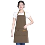 Waterproof Kitchen Bibs Supplier - Custom Logo Adjustable Strap Plain Color Cotton Canvas