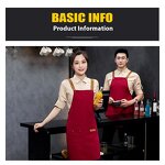 Waterproof Kitchen Bibs Manufacturer - Custom Logo Adjustable Strap Plain Color Cotton Canvas