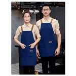 Waterproof Kitchen Bibs Manufacturer - Custom Logo Adjustable Strap Plain Color Cotton Canvas