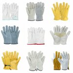 Black Sheepskin Gloves Supplier - Custom Service High Quality Men Genuine for General Operation
