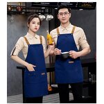 Waterproof Kitchen Bibs Manufacturer - Custom Logo Adjustable Strap Plain Color Cotton Canvas