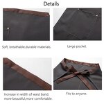 Half Waist Aprons Manufacturer - Customized Logo Cotton Canvas Cooking Server Waiter Waitress with Pocket