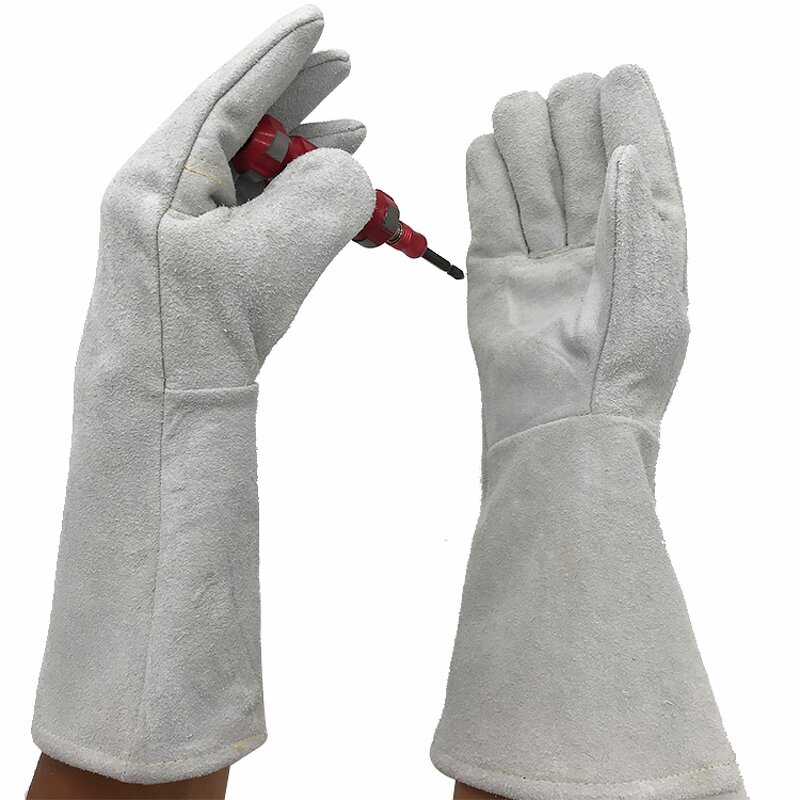 16 Inch BBQ Gloves Manufacturer - Premium Leather Cotton