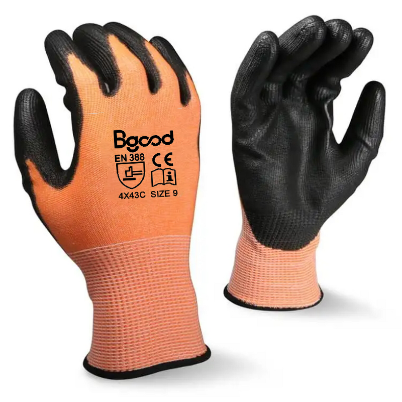 HPPE Cut Resistant Gloves Manufacturer - Orange Shell Level
