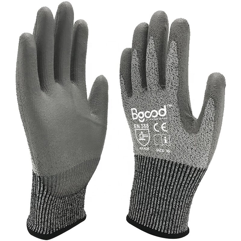 EN388 HPPE Gloves Supplier - String Knit Level 5 PU