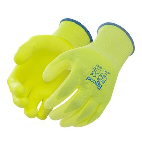 High Visibility Gloves Supplier - 15Gauge PU Level 5