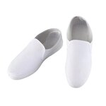 Lightweight Work Shoes Manufacturer - White Canvas PVC ESD
