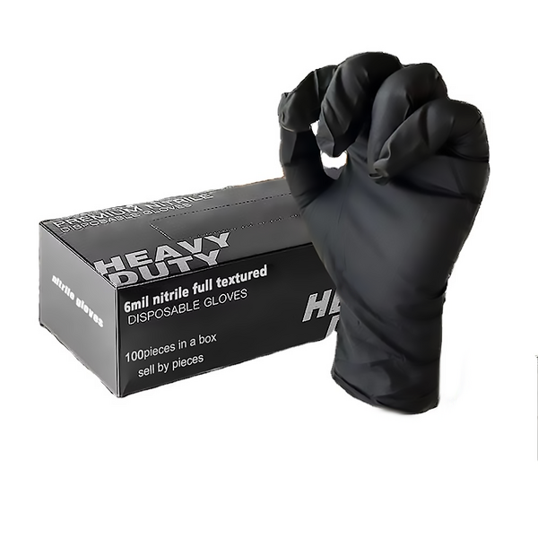 Disposable Nitrile Gloves Manufacturer - 100% Black 9 Inches