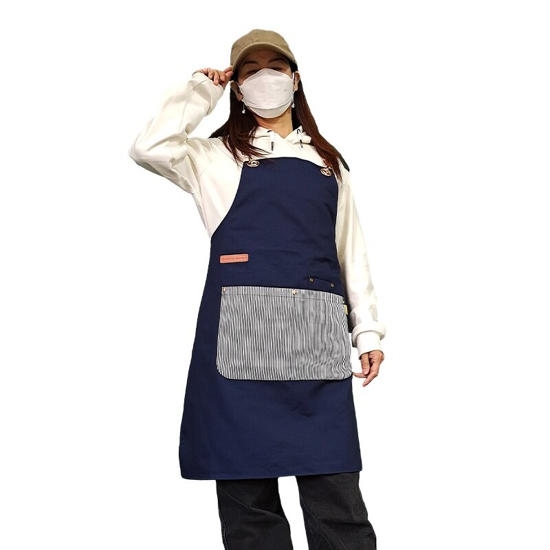 Cotton Work Apron Supplier - Zixi Solid Multi-Pocket Unisex